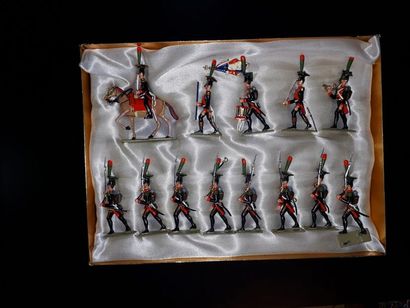 null EMPIRE. Duché de Varsovie. Infanterie Lucotte. 13 figurines Légion polonaise...
