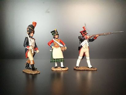 null EMPIRE. France Infanterie King Country. 3 figurines (grenadier, chasseur, et...