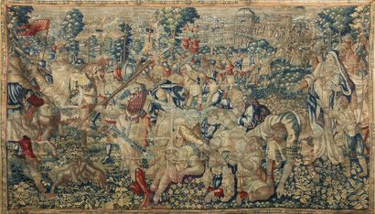 null 
Très grand fragment de tapisserie de Bruxelles


Fin du XVIe?siècle


"Scène...