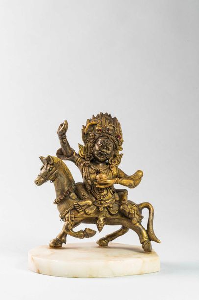 null Le Dharmapala Lhamo sur sa mule , protecteur de la loi bouddhique à l’expression...