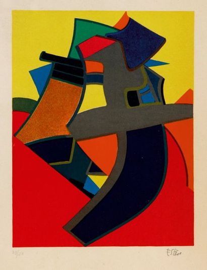 Maurice ESTÈVE (1904-2001) Balmouré, 1974
Lithographie en couleurs sur vélin d'Arches....