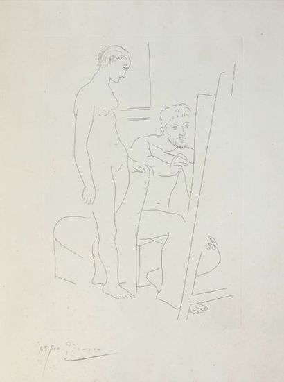 Pablo Picasso (1881-1973) Le Modèle nu, 1927
Eau-forte sur vélin, épreuve signée...