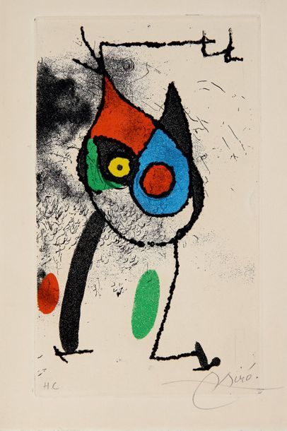 Joan MIRO (1893-1983) Les Magies, 1972
Eau-forte, aquatinte, vernis mou en couleurs...