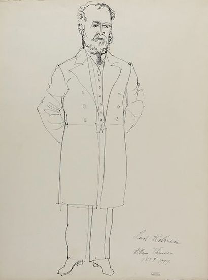 Raoul DUFY (1877-1953) Lord Kelvin, William Thomson (1824-1907), étude de La Fée...