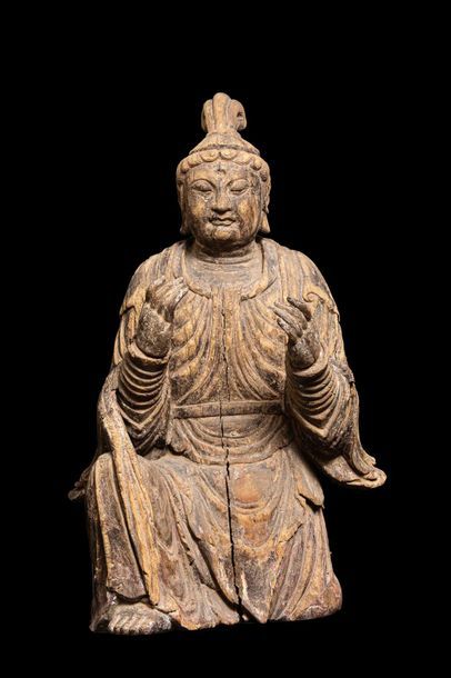 null Important Boddhisattva Kwan Yin au visage serein marqué de l'urna 3" troisième...