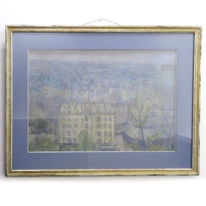 Watercolor Signed Claude Monet Depicting cityscape, 68 x 46 cm. Gazette Drouot