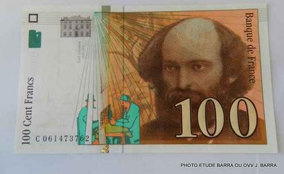  1 Billet de 100 Francs – Paul Cézanne – 1998 – Neuf Gazette Drouot