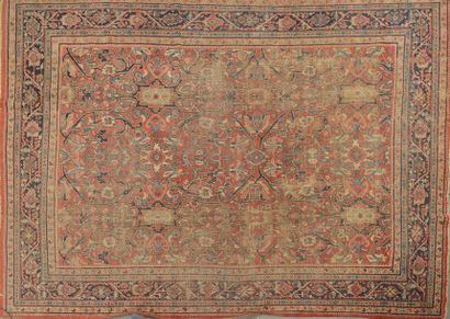 null Important tapis MAHAL MOUCHKABAD velours en laine sur fondation coton. 
Fond...