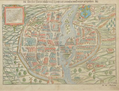 null Ensemble de trois plans de ville comprenant : 
- École française du XVIe siècle....