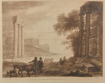 null D'après Claude LE LORRAIN - Richard Earlom (1743-1822) graveur - John BOVDELL...