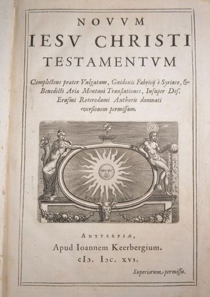 null [BIBLE]. Biblia sacra variarum translationum : tribus tomis distincta. Antverpiæ,...