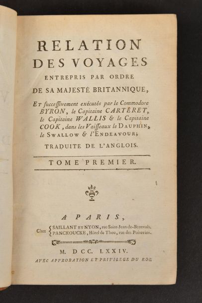 null COOK (Capitaine James). "Voyages". Saillant Nyon, Pancoucke, 1774-1778-1795.

Ensemble...