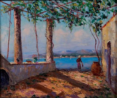 Vincent MENAGO (1880-1936).
Tonnelle en bord...