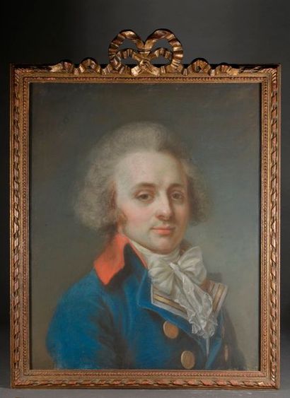 École française de la fin du XVIIIe siècle.
Portrait...