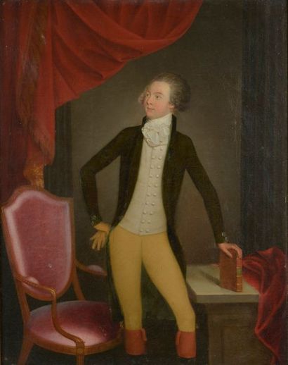 null Attribué à Ralph EARL (Massachussetts, 1751- Bolton, Connecticut, 1801).
Portrait...