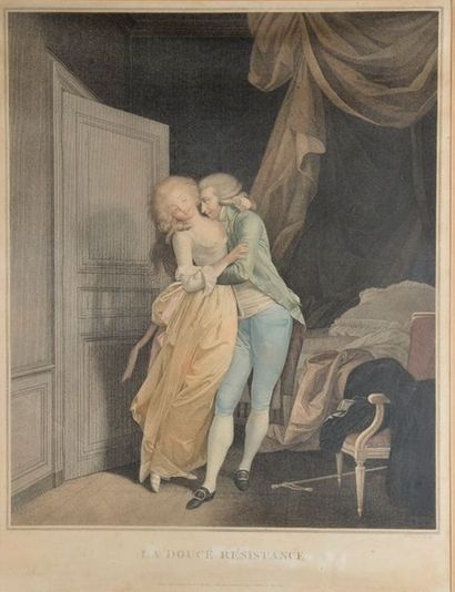 null D'après Jean-Baptiste HUET (1745-1811).
"Le jeune berger" et "La jeune bergère".
Deux...