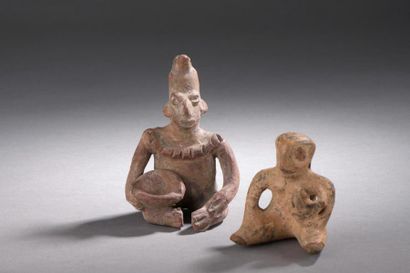 null Deux figures en terre cuite.

Culture Diquis, Costa Rica, 1000 - 1500 apr. J.-C....