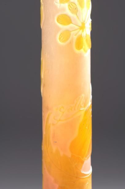 null Etablissements GALLÉ (1904 - 1936).

Petit vase berluze à haut col en verre...
