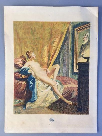 null Edmond MALASSIS (act.c.1885 - c.1940).

Neuf gravures érotiques en couleurs...