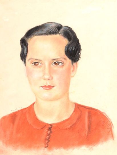 null Pierre DEVAL (1897 - 1993).

Portrait de femme.

Pastel sur traits de crayon...