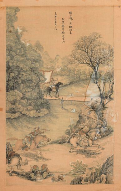 École chinoise du XIXe siècle. 



Combat...