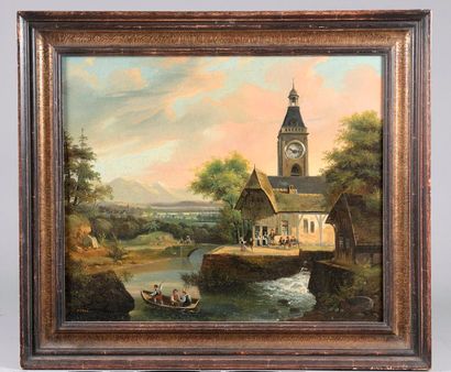 null Frantz Peter Joseph KYMLI (1748 - 1813).



Tableau-horloge.



Taverne et clocher...