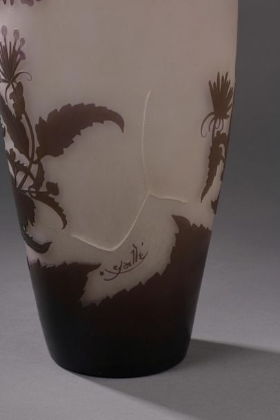 null Établissements GALLÉ (1904 - 1936). 



Grand vase légèrement renflé en verre...