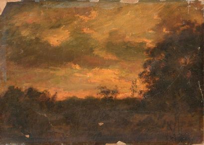 null Alexis KREYDER (1839 - 1912).



Paysage au soleil couchant.



Huile sur toile...