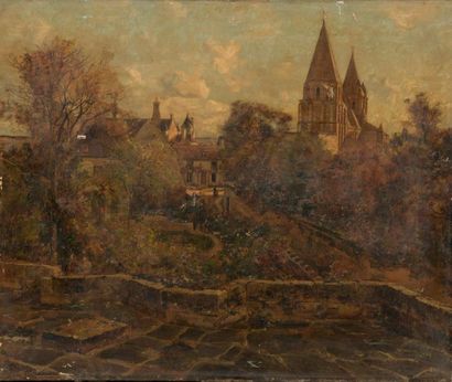 null Emmanuel LANSYER (1835 - 1893).



Vue de l'église Saint-Ours de Loches.



Huile...