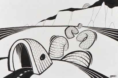null Jean DOBRITZ (né à Perpignan, 1956).

Ensemble de 16 dessins à l'encre de Chine...
