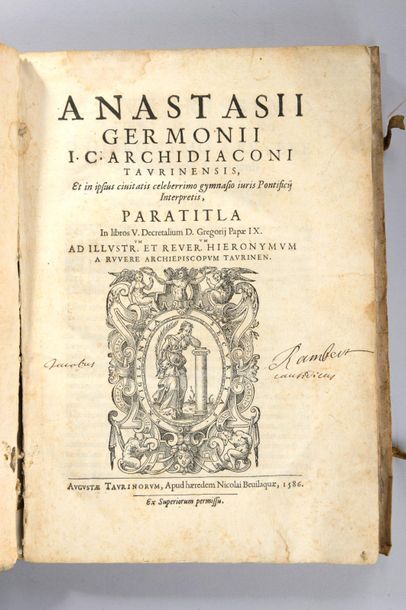 null [GERMONIO (Anastase)]. Anastasii Germonii I. C. Archidiaconi Tavrinensis [...]...