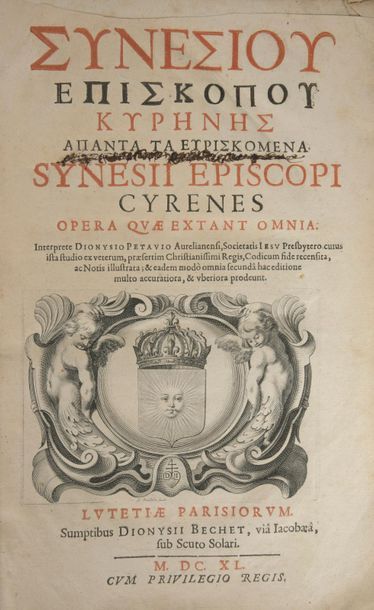 null Synesius de Cyrenne, évèque de Ptolemais et Petau Denis.

Oper qvae extant omnia...