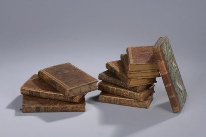 null Ensemble de dix volumes du XVIIIe siècle.