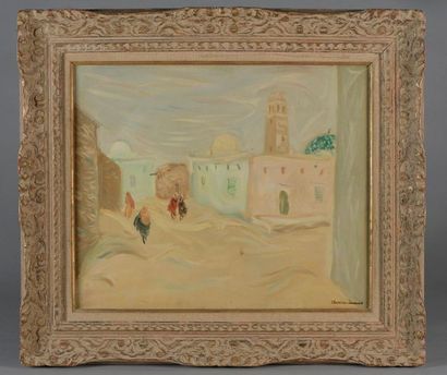 null Jean CLUSEAU-LANAUVE (1914 - 1997).

"Le vent de sable". 

Huile sur toile signée...