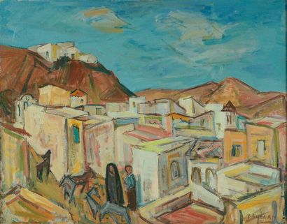null Yvonne GUÉGAN (1915 - 2005).

Village du Maghreb.

Huile sur toile signée en...