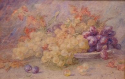 null Antoinette CHAVAGNAT (XIXe siècle).

Nature morte aux raisins.

Aquarelle signée...