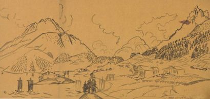 null Henry de WAROQUIER (Paris, 1881- Paris, 1970).


Paysage montagneux en Asie.


Encre...