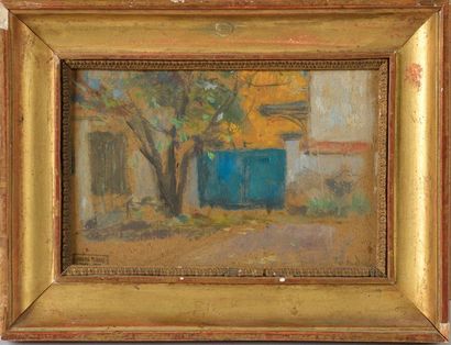 null André TONDU (1903 - 1980).


Paysage au portail en bleu.


Huile sur carton...