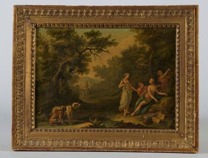 null École flamande vers 1750.

Diane et ses nymphes.

Huile sur toile (restaurations...