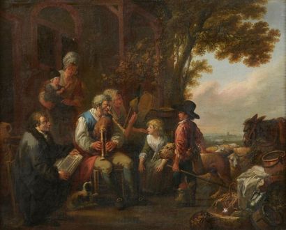 null Louis WATTEAU de Lille (Valenciennes, 1731 - Lille, 1798).
Le philosophe méditant...