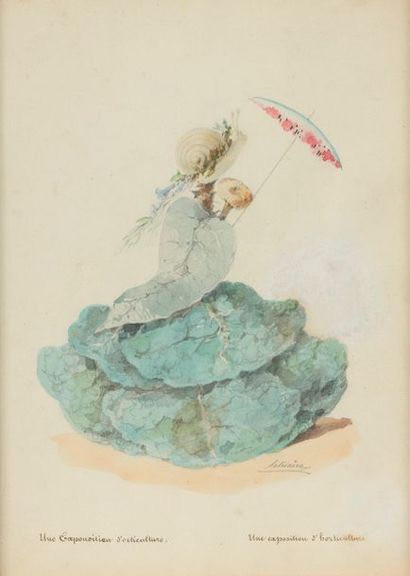 null Pierre LETUAIRE (1798 - 1884).


Une exposition d'horticulture.


Aquarelle...