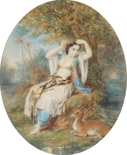 null Adèle-Anaïs TOUDOUZE (Paris, 1822 - Paris, 1899).


Orientale fleurissant sa...