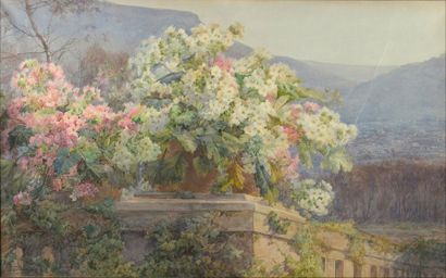 null C. PELISSIER (XXe siècle).


Balcon en fleurs à Besançon.


Aquarelle signée...