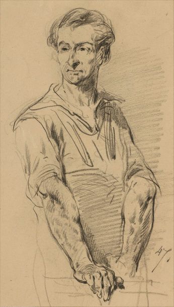 null Auguste ANDRIEUX (Paris, 1829 - Samois, 1880).

Figure d’homme.

Pierre noire...