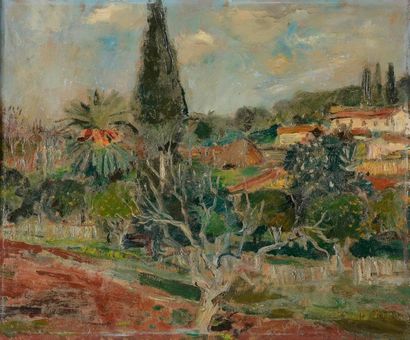 null Paul HANNAUX (1897 - 1954).

Village provençal.

Huile sur toile signée en bas...
