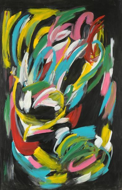 null Hilde de PECKER (née en 1961).







Abstraction sur fond noir.







Acrylique...