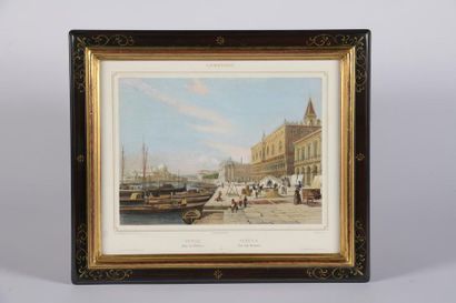 null D'après Philippe BENOIST (1813-1905).

Vue de la Place Saint-Marc et vue du...