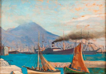 null REVEL (XIXe -XXe siècle).

Naples, vue du Pausilippe, le port de Naples, Vue...