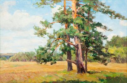 null Porfiri KRYLOV (Russie, 1902 - 1990).

Paysage aux trois arbres.

Huile sur...
