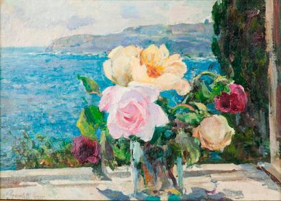 null Porfiri KRYLOV (Russie, 1902 - 1990).



Vase de fleurs à Gourzouf.



Huile...